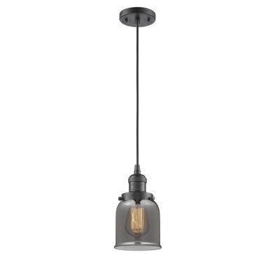 Bell - 1 Light Cord Hung Mini Pendant In Industrial Style-10 Inches Tall and 5 Inches Wide