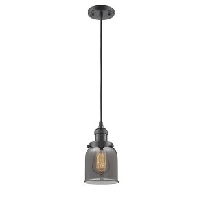 Bell - 1 Light Cord Hung Mini Pendant In Industrial Style-10 Inches Tall and 5 Inches Wide - 1 of 1
