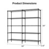 5 Tier Wire Storage Shelves, Metal Rack for Storage Load 1800 Lbs, Heavy Duty Industrial Shelves with Adjustable Shelves for Warehouse ,Laundry Room - 2 of 4
