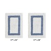 Hotel 2 PC Bath Rug 100% Premium Cotton Tufted Weave Two Tone Reversible Bathroom Rug, Super Soft Absorbent, Machine Washable Bath Mat - 2 of 4