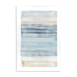 Stupell Industries Tranquil Blue Beige Stripes Pattern Casual Painting Wall Plaque Art, 13" x 19" - 1 of 4