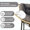 Large Rattan Wicker Rocking Chair with 360° Recline and Cloud-Like Cushion for Living Room - 4 of 4