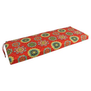 Blazing Needles, 48-inch by 19-inch Patterned Outdoor Spun Polyester Loveseat Cushion - 1 of 3