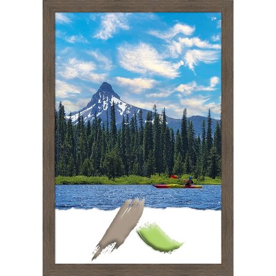 Hardwood Mocha Matte Finish Rectangle Wood Picture Frame 39" x 27"