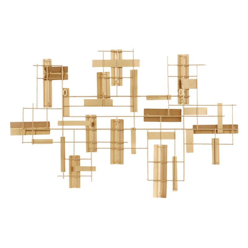 Contemporary Metal Abstract Wall Decor Gold - CosmoLiving by Cosmopolitan, 5 of 16