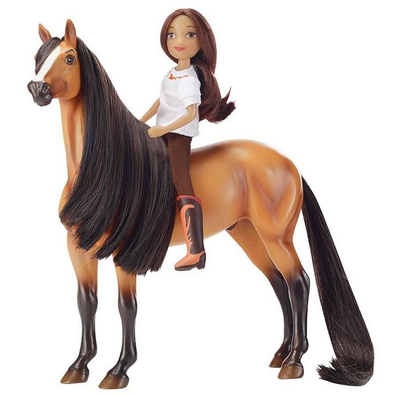 Breyer Animal Creations Breyer 1:12 Classics Spirit Riding Free Spirit & Lucky Model Horse Set, 1 of 2