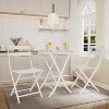 ODK 3 Piece Foldable Bistro Set with Table & 2 Chairs, Waterproof Patio Furniture for Balcony Porch Apartment Garden - 2 of 4