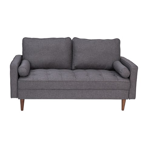 Kassia Linen-Look Sofa - Blue