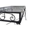 Courtyard Casual Black Steel French Quarter Outdoor Loveseat and Coffee Table Set - 4 of 4