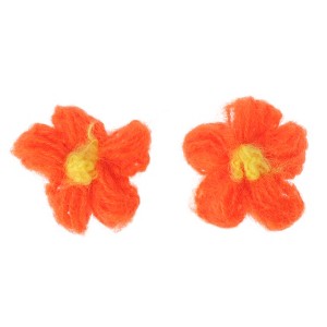 Unique Bargains Wool Yarn Flower Shoelace Charms 1 Pair - 1 of 4