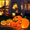Tangkula 7.5 FT Halloween Inflatable Pumpkin Combo with Witch Black Cat Blow up Pumpkin Decoration with LED Lights - 2 of 4