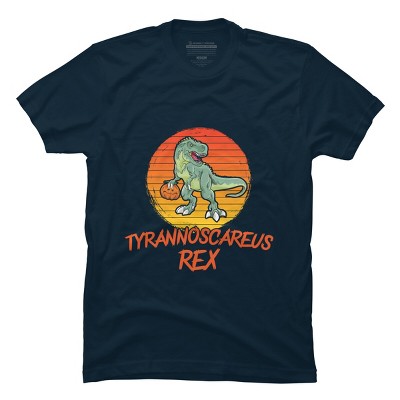 Men's Design By Humans Tyrannoscareus Rex Funny Dinosaur Halloween Costume By rawresh6 T-Shirt