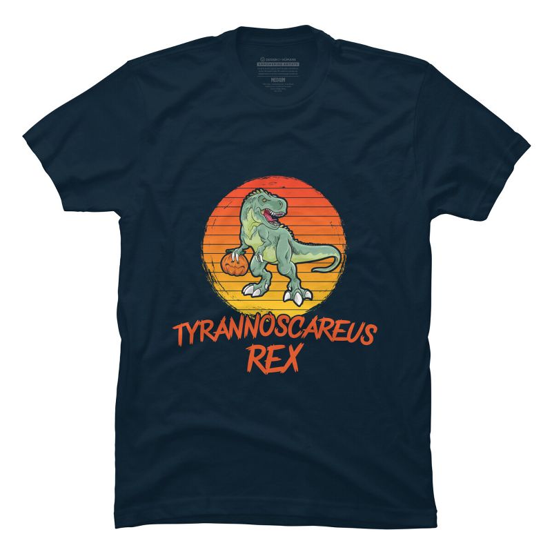 Men's Design By Humans Tyrannoscareus Rex Funny Dinosaur Halloween Costume By rawresh6 T-Shirt, 1 of 5