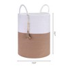Unique Bargains Handcrafted Odorless Cotton Rope Widened Handles Storage Basket - 2 of 4