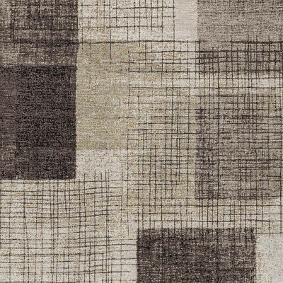 HomeRoots 9' X 12' Brown And Taupe Geometric Washable Indoor Outdoor Area Rug