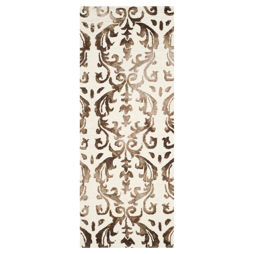 Addis Area Rug - Ivory/Chocolate (2'3inx6') - Safavieh