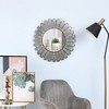 LuxenHome 22.44" Round Rustic Metal Windmill Wall Mirror Silver - 2 of 4