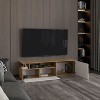 Vynxaria Modern TV Stand, 60" TV Capacity, 2 Doors, 4 Shelves - 4 of 4