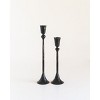 Slickblue Iron Candle Holder Set of 2, Hand-Forged Taper Stands with Weighted Base, Brass or Black, 9.5–12in - 2 of 4