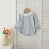 MyKids-Usa Autumn Design Baby Girls Long Sleeves Hollow-out Striped Pattern with Cute Collar bodysuit - 4 of 4
