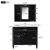 36'' Modern Bathroom Vanity with Sink and Medicine Cabinet, Freestanding Storage with 2 Doors and 3 Drawers-3irtyhousy - 4 of 4