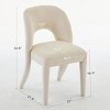 Chenille Upholstered Dining Chairs Set of 2 with Open Backs Armless Dining Chairs with Metal Legs for Kitchen,Frmhouse,Dining Room-The Pop Home - 4 of 4