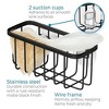 iDesign Rust-Resistant Stainless Steel Sponge Holder for Kitchen Sink with Suction Cups, The Gia Collection - Set of 1, Matte Black - 2 of 4