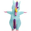 Joyfy Kids Halloween Inflatable Costume, Blue Unicorn Full Body Blow Up Costume for Role Play Dress up Party, M - 2 of 4