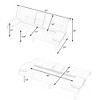 Lyngins 67" Convertible Sofa Bed, Foldable Couch with Cup Holder, Pvc Multi-Functional Sofa Bed, Couches for Living Room, Dorms, Small Offices - 4 of 4
