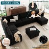 Garvee Modular Sofa Sectional Sleeper Couch with 2 Ottomans, 9 Seat Convertible U Shaped Modular Sofa with Storage, Oversized Sleeper Couch - 2 of 4