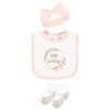 Hudson Baby Infant Girl Cotton Layette Set, Pink Taupe Darling - 3 of 4