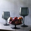 Park Hill Collection Florian Smoke Glass Stemmed Low Bowl - 3 of 4