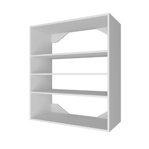 APRILSOUL Short Tower Unit Wall Mount 3-Shelf Wood Closet System - 1 of 4