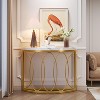 Hommoo 43.3 Inch Half Moon Console Table - 3 of 4