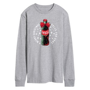 Men's - Coca Cola - A Merry Christmas Calls for Coke Long Sleeve Graphic T-Shirt - 1 of 3