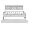 NicBex Twin Size Modern Wooden Platform Bed with Trundle, Open Shelves and Storage Drawers for Bedroom and Living Room - 3 of 4