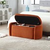 NicBex Modern 44.1" Storage Bench Corduroy Upholstered Accent Stool with Cushioned Top for Entryway and Living Room - 2 of 4