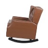 Unholstered Rocking Chair with PU Leather Accent Chair for bedroom living room-Christopher Knight Home - 4 of 4