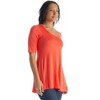 Womens Elbow Sleeve Swing Tunic Top - 24seven Comfort Apparel™ - 2 of 4