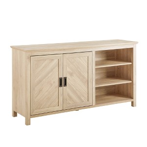 58" Diagonal Grooved Door Sideboard with Open Storage - Saracina Home - 1 of 4