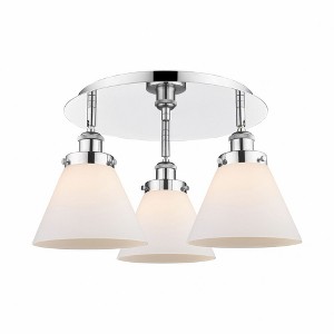 Cone - 3 Light Flush Mount In Art Deco Style-9.5 Inches Tall and 19.5 Inches Wide - 1 of 1