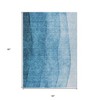 Teal Blue Aqua And Turquoise Ombre Washable Indoor Outdoor Area Rug - 3 of 4