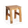 Guidecraft Acadia Outdoor Stools - Set of 2 Wood Stool for Kids Ages 2+, 14in Height, Holds upto 125lbs | Flexible Seating for Kids Outdoor Activities - 2 of 4