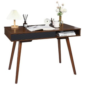 Computer Desk with Drawer, Wood Writing Home Desk, Modern Simple Study Desk - 1 of 4
