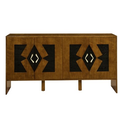 Lirago Mid-Century Modern Buffet Cabinet with Storage Decorative TV Media Console Brown 31.5"H x 15.75"D x 60"W