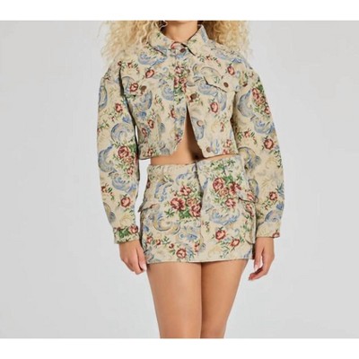 Women's Hazel Jacquard Crop Jacket - American Bazi