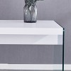 GlasFlength Coffee Tables Coffee Table Sturdy Tempered Glass Top Multi Function Design for Living Room Lounge, White, 47.2"*27.5"*30" - 4 of 4