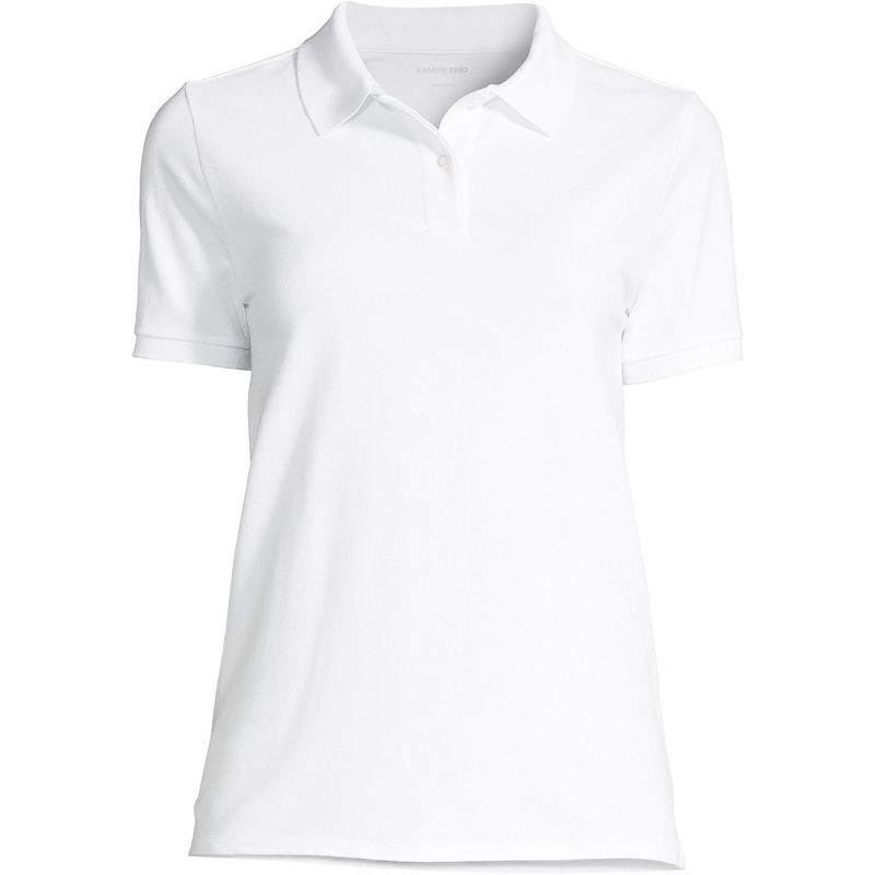 Lands' End Women's Mesh Cotton Short Sleeve Polo Shirt, 3 of 6