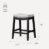 Maven Lane Sophia Backless Counter Stool with Fabric Upholstery 26" - 2 of 4