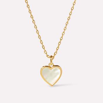 Ana Luisa - Gold Heart Necklace  - Laure Mother of Pearl